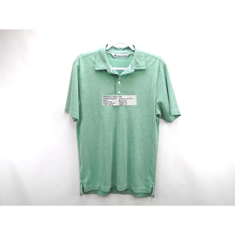 Travis Matthew Polo Shirt Men's Size S Green Short Sleeve Stretch Golf Tennis